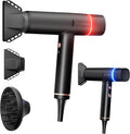Hair Dryer High-Speed Ionic Low Noise Blow Dryer Powerful 1600 Watt Motor for Fast Drying and Straight &amp Wavy Hair Lightweight Professional Hairdryer with Diffuser &amp Nozzle for Home Salon