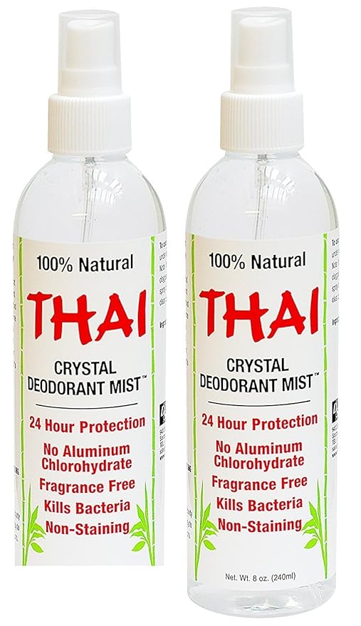 Thai Deodorant Stone Crystal Mist Natural Deodorant Spray 8 oz. Bundle Pack of 8
