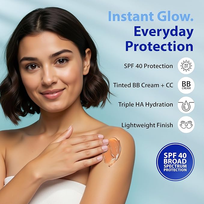 Dr. Denese SPF 40 Defense Day Cream (Rich) 4 oz – Tinted Moisturizer and Daily Sunscreen for Radiant Hydrated Skin – BB Cream with Antioxidants for Smooth Even Tone – Broad Spectrum SPF Protection