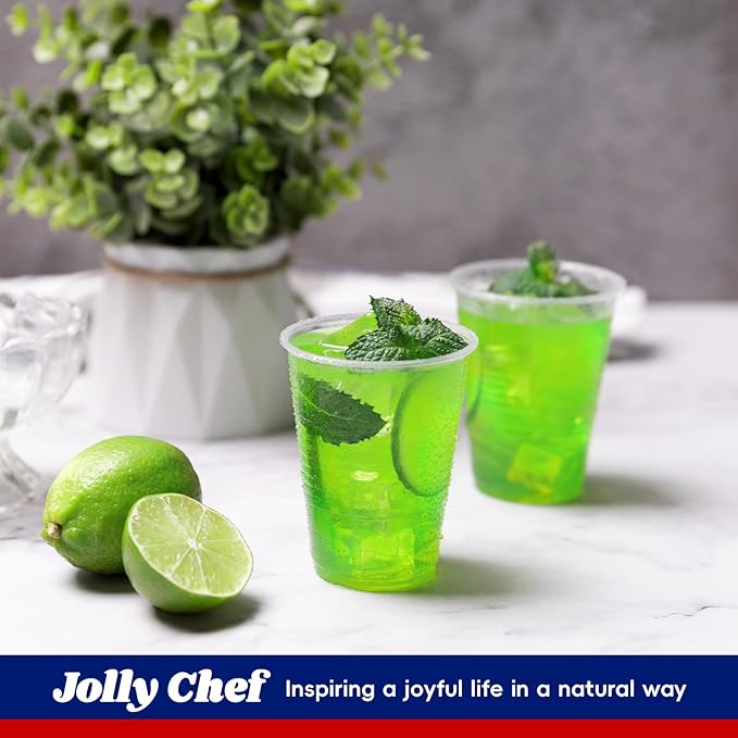 JOLLY CHEF 𝟔𝟎𝟎 𝐏𝐚𝐜𝐤 7 oz Clear Plastic Cups7 Ounce Disposable Cups for PicnicTravel HalloweenChristmas Party and Events