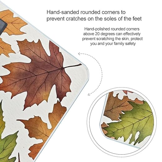 Watercolor Autumn Leaves Scale for Body Weight Digital Bathroom Scale Accurate Smart Weight Scales with Large Display Weighing Machine High Precision Scales