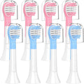Kids Replacement Toothbrush Head Compatible with Philips HX6032/94HX6320HX6340HX6321HX6330HX6331 Replacement Brush Heads for 3-7 Years Old Kids (Mini Size)(4pcs Blue+4pcs Pink)