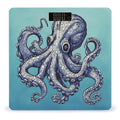 Octopus DesignScale for Body Weight with LCD High Precision Weighing Scales Fashion Sturdy Tempered Glass Weight Scales Easy-to-Read Digital Bathroom Scale for Daily 400lb