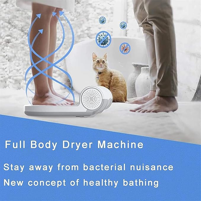 Body Dryer Full Body Dryer for Shower Negative Ions Body Heater Blow Dryer Body Hair Dryer with Gravity Sensor Natural Warm Air Wind and Cool Windwith WeightScale (Color : WithoutWeightScale)