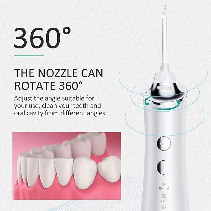 Water Flosser for Teeth Professional Water Teeth Cleaner Picks with 3 Modes &amp 5 Jet Tips for Braces Gums IPX7 Waterproof 150ml Detachable Tank for Home Travel
