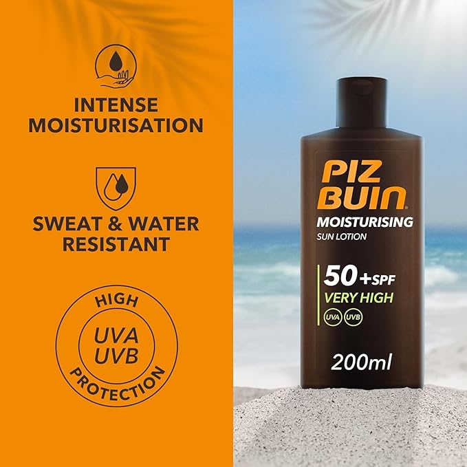 Piz Buin Moisturising Sun Lotion SPF50-200ml (Pack of 1)