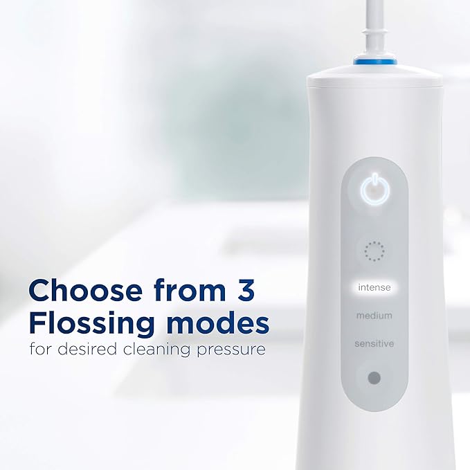 Oral-B Water Flosser Advanced Cordless Portable Oral Irrigator Handle with 2 Nozzles