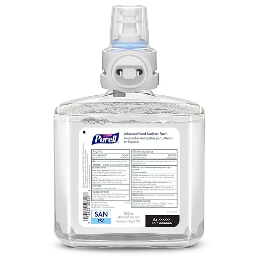PURELL Advanced Hand Sanitizer Foam Clean Scent 1200 mL Refill for PURELL ES8 Automatic Hand Sanitizer Dispenser (Pack of 2) - 7753-02