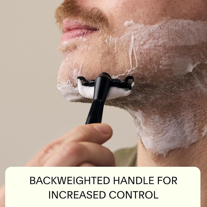 Leaf Twig Razor by Leaf Shave All-Metal Single Blade Razor for Men &amp Women Fixed Head w/Magnetic Load Assist Includes 5 Stainless Steel Blades - Face Shaving Lighter Hair Sensitive Skin - Chr