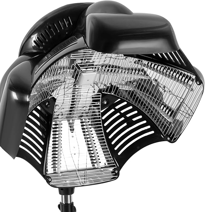 Standing Hair Steamer 1800W 4 Speed Professional Hair Perming Machine for Deep Conditioning Hair Hood Dryer Oil Heater w/LCD Panel Hooded &amp Rolling Floor Stand Base &amp Timer for Salon Home Spa