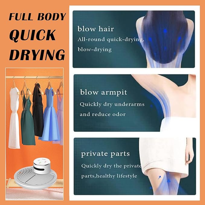 Body Dryer Full Body Dryer for Shower Body Hair Dryer Negative Ions Body Heater Blow Dryer Temperature &amp Wind Volume Controlled Dryer with Intuitive Display Waterproof hygienic Scaffolding