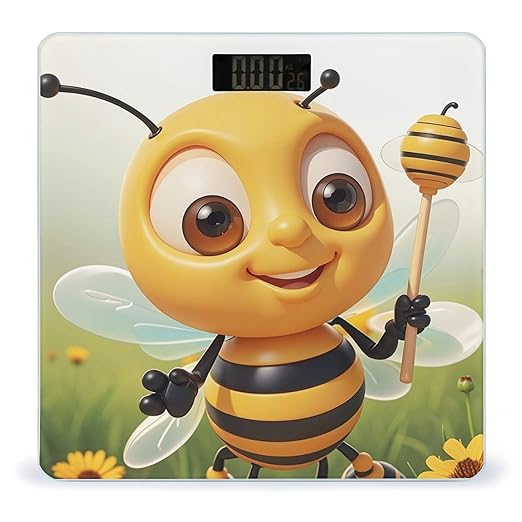 Honey Bee Smart Scale for Body Weight Accurate Bathroom Scale with LED Display Digital Weight Scales Weighing Machine High Precision Scales for Bath Home
