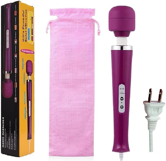 Vibrating Massager Powerful Electric Back for Sports Recovery Muscle Aches Body Pain Shoulder Foot Massage (Purple Big Massage)