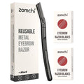 Black Dermaplaning Razor and 10pcs Wide Blade Refills and 10pcs Micro Blade Refills