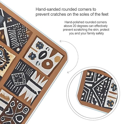 African Mud Cloth Tribal Scale for Body Weight Smart Scales Digital Bathroom Scale High Precision Weighing Scales with Large Display Weighing Machine for People