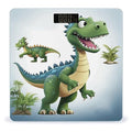 Cartoon Dinosaur Images Digital Bathroom Scale for Body Weight with High Precision Digital Weighing Scale with BMI Clear LCD Display and Step-On Measures Weight Up to 180kg