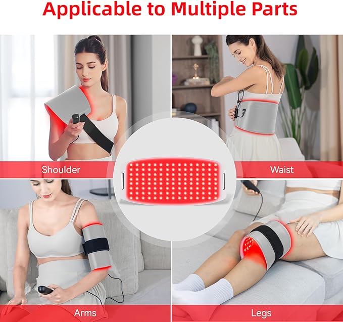 Red Light Therapy for Dogs and Humans Portable 360 LED Chips Red Light Therapy Belt with Strap Infrared Light Therapy Devices for Muscle &amp Joint Pain Relief
