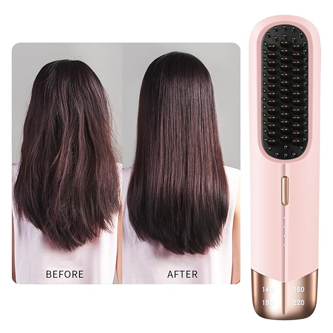 Hair Straightening Brush Styling Tool Hair Straightener Brush Convenient Electric Hot Comb Hair Straighteners