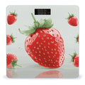 Lovely Strawberry Weight ScaleClear LED Display Bathroom Digital Weighing ScaleTempered Glass Digital Bathroom Scale for Body Weight Capacity Up to 400 Lbs
