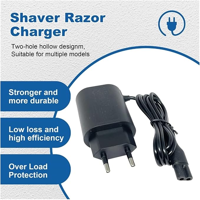 12V 0.4A Replacement Shaving ChargerCompatible for Braun Series S3 S5 S7 S8 S9 Electric Shaver Charger Adapter EU Plug.