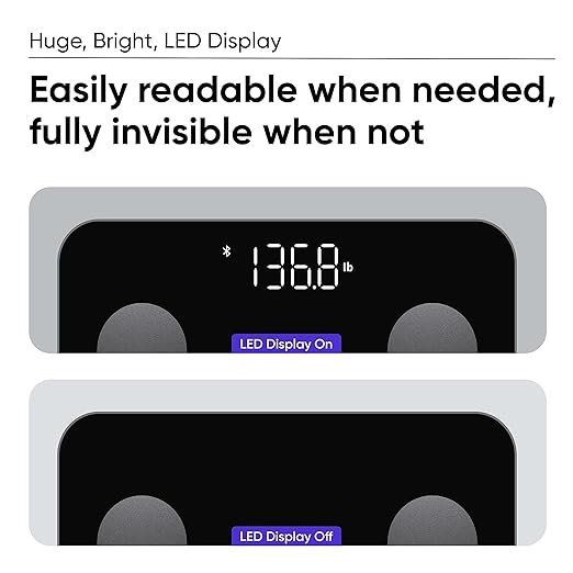 Wyze Smart Scale for Body Weight and Fat Digital Bathroom Scale Weighing Machine for People's Muscle BMI Bluetooth Electronic Body Composition Monitor 400lb