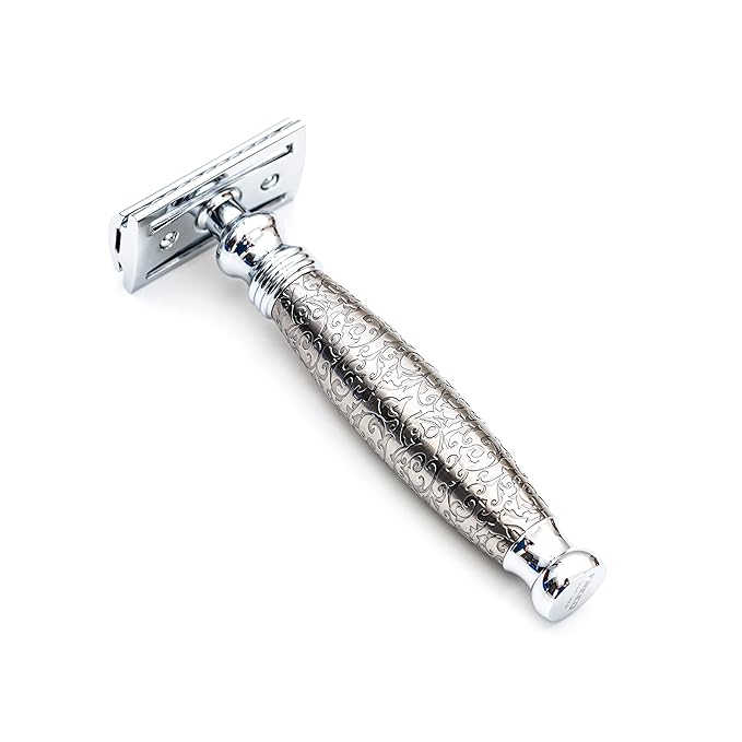 FREED Shaving Kit for Men - Safety Razor with alloy handle and 10 Japanese 6cr13 Stainless Steel include razor base razor travel case christmas gifts for MenMade in Taiwan