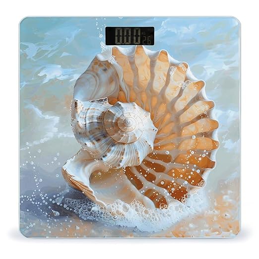 Ocean Seashell Scale for Body Weight Smart Scales Digital Bathroom Scale High Precision Weighing Scales with Large Display Weighing Machine for People
