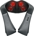 Cordless Shiatsu Neck &amp Back Massager for Pain Relief Deep Tissue with Heat 3D Kneading Massage Pillow Back Shoulder Massagerfor Body Muscle Use for Home Office Car Gifts for Mom Dad