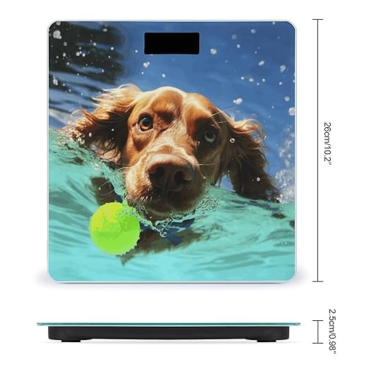 Funny Swimming Dog Scale for Body Weight Smart Scales Digital Bathroom Scale High Precision Weighing Scales with Large Display Weighing Machine for People