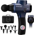 LifePro Sonic Pro Handheld Electric Massage Gun – Deep Tissue Percussion Massager Gun with 10 Speeds &amp 9 Heads – Muscle Massager for Athletes Back Legs Arms