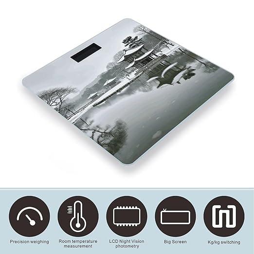 Korea Winter Lake Smart Scale for Body Weight Accurate Bathroom Scale with LED Display Digital Weight Scales Weighing Machine High Precision Scales for Bath Home