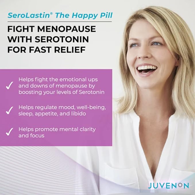Juvenon Menopause Supplements for Women Mood Support Hot Flashes Relief Peri-Menopausal Support Hormone Balance Promote Calm Energy Clarity Sleep Natural Herbal Supplement (30 Capsules)