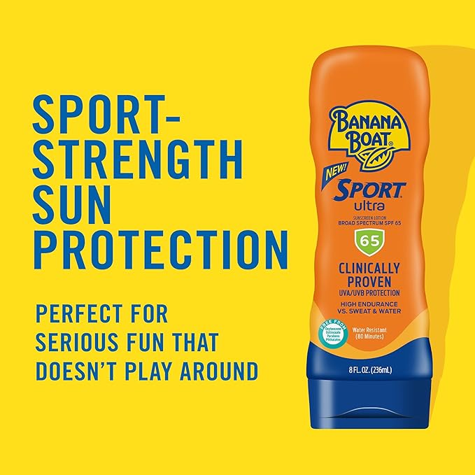 Banana Boat Sport Ultra SPF 50 Sunscreen Spray Twin Pack and SPF 65 Sunscreen Lotion