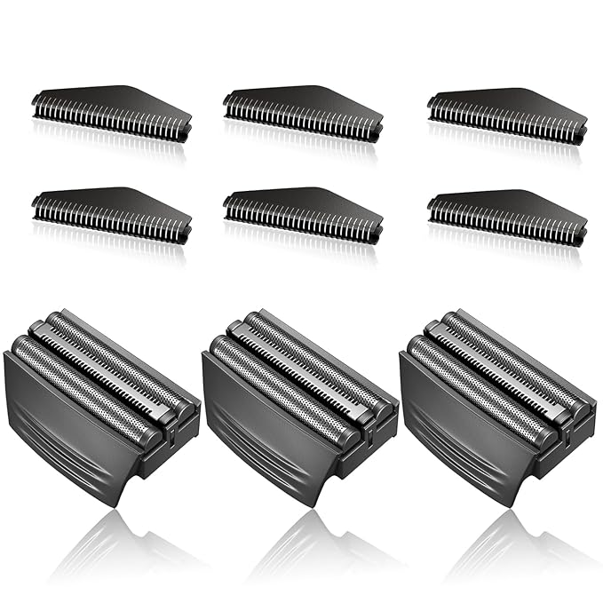 Shaver Replacement Foil Head Compatible with Remington TITANIUM-X Flex &amp Pivot Foil and Cutter Head for Shaver F4900F5800F7800 (Black/3Pack)