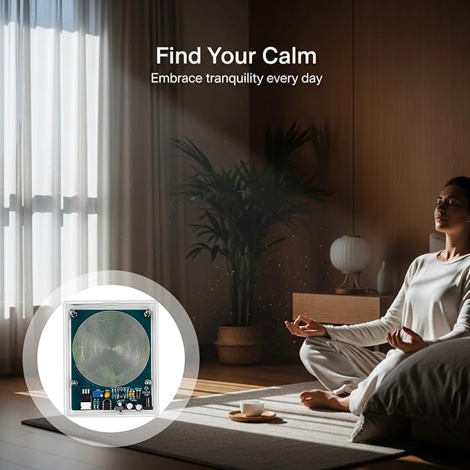 Schumann Wave Generator 7.83Hz 5W USB Powered Acrylic Shell LCD Display Treatment Relaxation Meditation 16 X 13 X 2 Cm