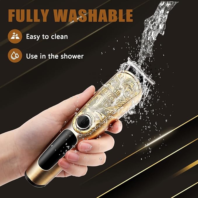 Ufree Gifts for Men Beard Trimmer with Charging Stand IPX7 Waterproof Electric Razor Shavers for Men Clippers for Hair Cutting Mens Grooming Kit for Mustache Nose Facial Body