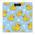 Men's Fashion Automatic Switch Digital Bathroom Weighing Scale Smart Scale Yellow Rubber Ducks Soap Bubbles Blue