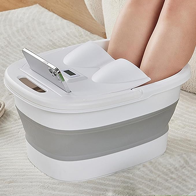 Foot Spa - Massager Foot Soaking | Collapsiible Bucket for Cleaning Mop | Foldable Foot Bath Bucket Tub | Multifunctional Foot Soaking Tub Foot Bath Bucket with Lid Pedicure Foot Soak