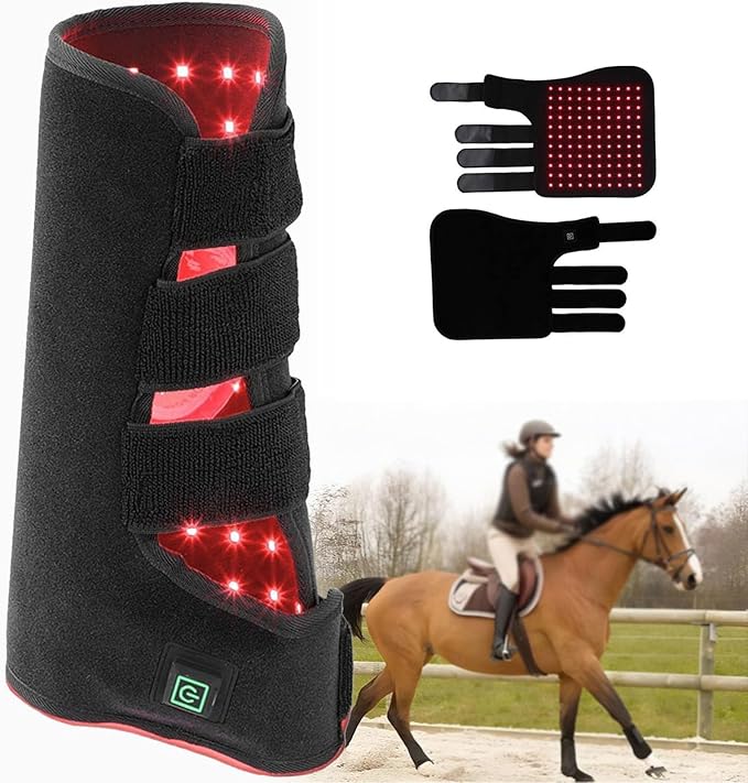 Infrared Light Therapy DeviceHorse Near Infrared Therapy Wrap Portable Deep Light TherapyAlleviate Pain Caused by Vigorous Exercise in Horse Legsfor Horse Muscle RecoveryLeft
