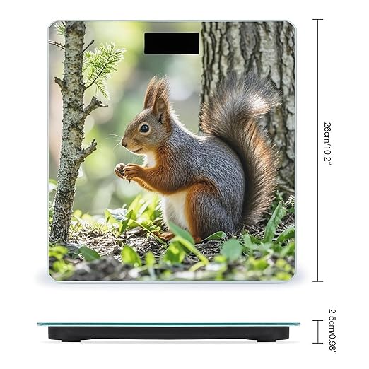 Squirrel in The Woods Scale for Body Weight Smart Scales Digital Bathroom Scale High Precision Weighing Scales with Large Display Weighing Machine for People