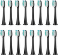 8-20Pcs Replacement Brush Heads Compatible for HX3/HX6/HX9 HX6064(16Pcs Black)