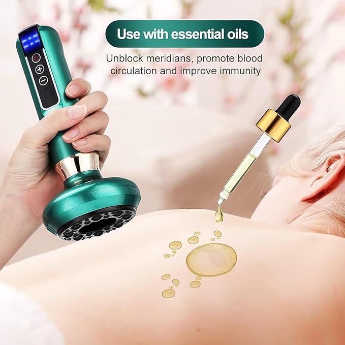 DAQIFCBO Handheld Cellulite Massager 2025 New Cellulite Remover for Legs Cordless Rechargeable Vibrating Massager Body Shaping Machine for Arms Legs Back Used at Home Green