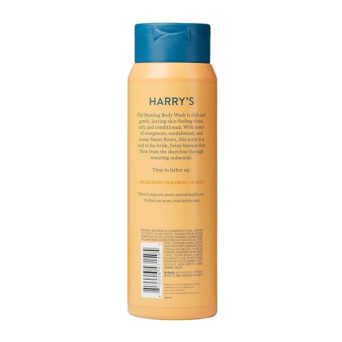 Harry's Body Wash for Men Redwood 16 Fl Oz (Pack of 4) - Packaging May Vary