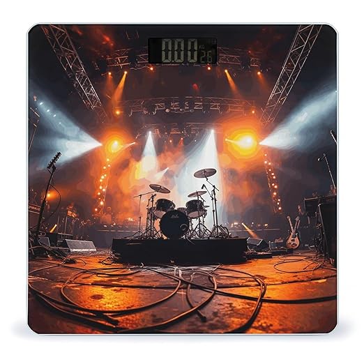 Rock Concert Stage Weight Scale Large Bathroom Scales Digital Weight with Bright LED Display Non Slip Automatic Weighing Scale Fashion Weighing Machine for Body