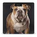 English Bulldog Bathroom Scale Automatic Power On/Off Body Scales LCD Backlight Display Square Digital Scale Rounded Corners Bathroom Scales for Home Bedrooms