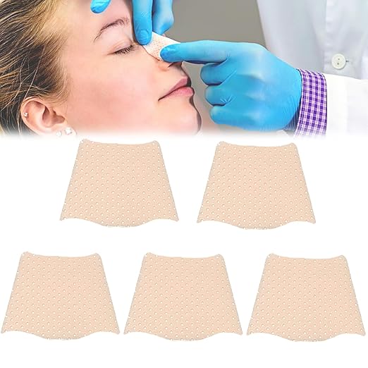 Thermoplastic Nasal Splints Nose External Support Protector for Nose Brace Fracture Rhinoplasty Septoplasty ENT Orthopedic Immobilization Corrugated Shape 5 PCS (L)