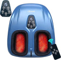 Foot Massager with Heat Shiatsu Deep Kneading Foot Massager Plantar Fasciitis Massager and Heat for Plantar Fasciitis Neuropathy Suitable for Women Men Fits Up to 13 (Light BlueCorded)