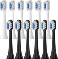 Replacement Brush Heads for Electric Toothbrushes(T301-302-WH6BK6)
