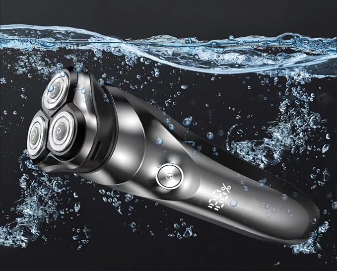 JYYBN Mens Electric Razor for Men Rotary Electric Face Wet/Dry Shavers Rechargeable Shaving Men's Cordless Razors with Pop-up Sideburn Trimmer