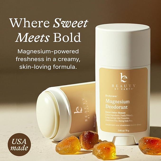 Natural Deodorant for Women - Aluminum &amp Baking Soda Free USA Made for Long-Lasting Odor Protection Made with 55% Organic Ingredients Kid &amp Sensitive Skin Safe Magnesium Deodorant